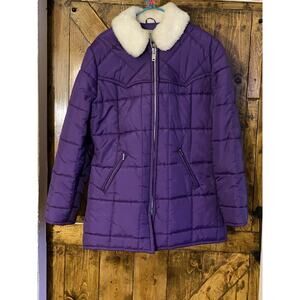 Vintage Pioneer women Puff Size 18 jacket Purple